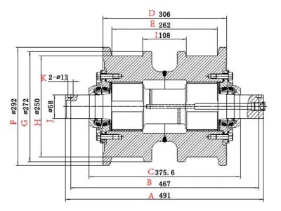 Rodillo inferior D9