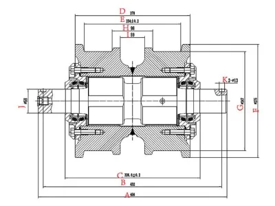 Rodillo inferior D8