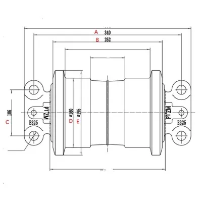 Rodillo inferior E325