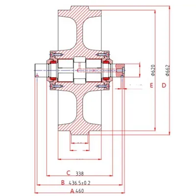 Rueda guía trasera para bulldozer Caterpillar D8  
