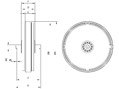 Rueda guía trasera para bulldozer Caterpillar D7H  